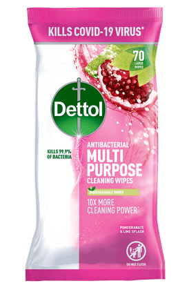 Dettol Multi Purpose Cleaning Wipes Pomegranate 70pk