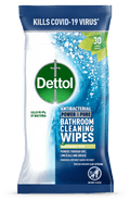 Dettol Power & Pure Bathroom Wipes 30pk