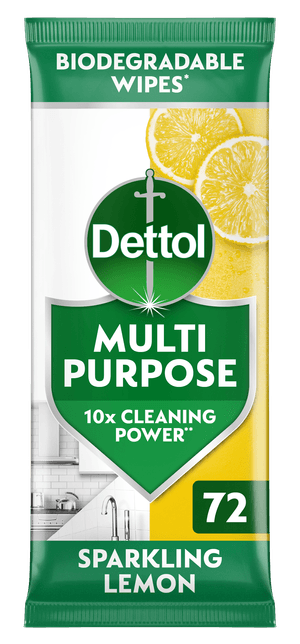 Dettol Multipurpose Cleaning Wipes Sparkling Lemon 72s