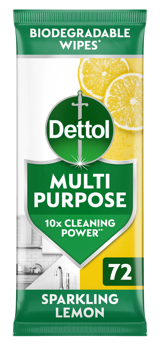 Dettol Multipurpose Cleaning Wipes Sparkling Lemon 72s
