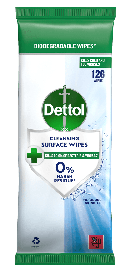 Dettol Antibacterial Surface Cleansing Wipes 126s