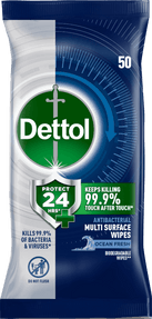 Dettol Protect 24 Multi Surface Wipes 50s
