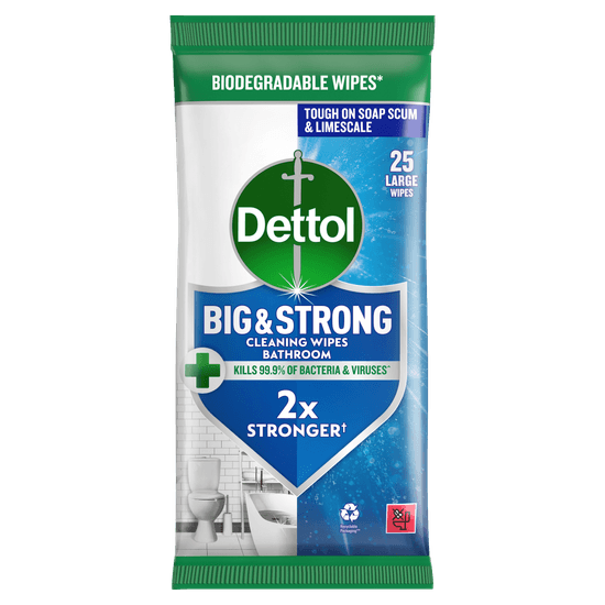 Dettol Big & Strong Bathroom Wipes 25s