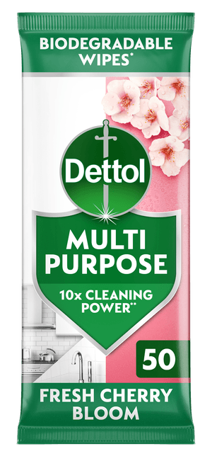 Dettol Multipurpose Cleaning Wipes Fresh Cherry Bloom 50s
