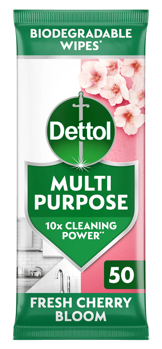 Dettol Multipurpose Cleaning Wipes Fresh Cherry Bloom 50s