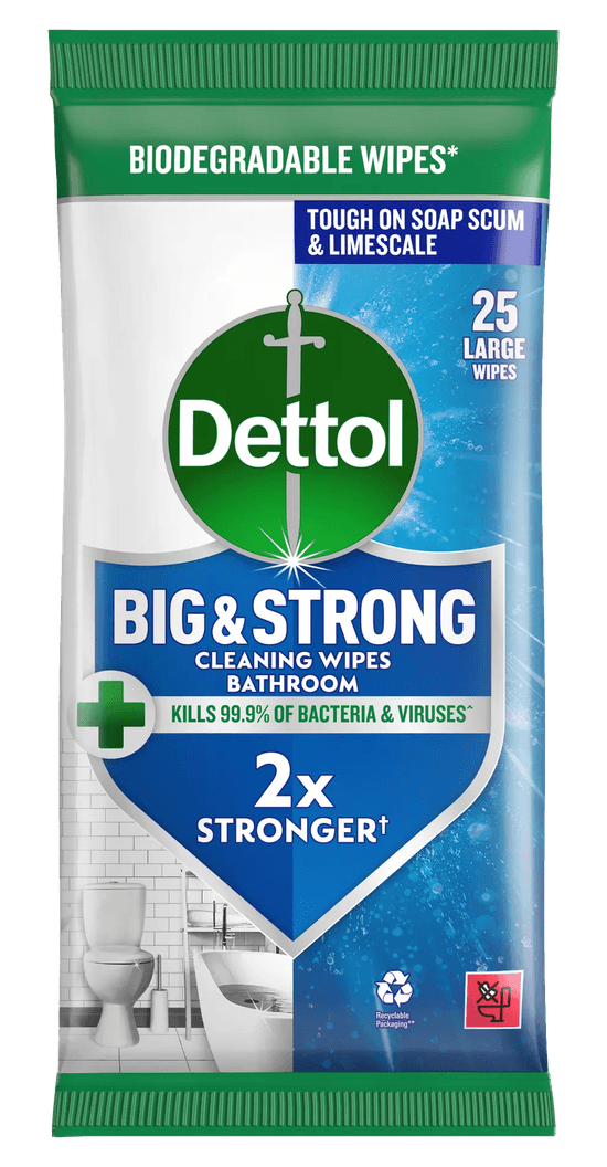 Dettol Big & Strong Bathroom Wipes 25s