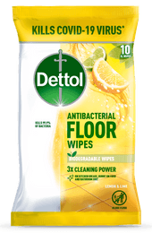 Dettol Antibacterial Floor Wipes Fresh Citrus 10pk