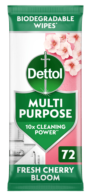 Dettol Multipurpose Cleaning Wipes Fresh Cherry Bloom 72s