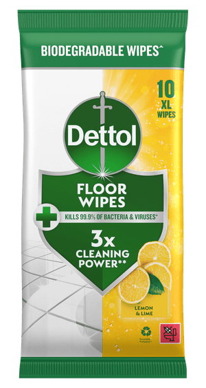 Dettol Floor Wipes Lemon & Lime 10s