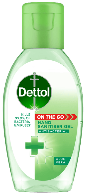 Dettol On The Go Hand Sanitiser Gel Aloe Vera 50ml