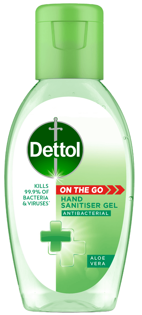 Dettol On The Go Hand Sanitiser Gel Aloe Vera 50ml