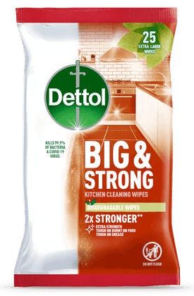Dettol Big & Strong Kitchen Wipes 25pk
