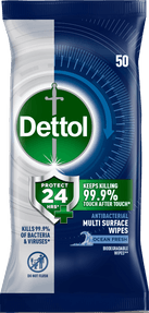 Dettol Protect 24 Multi Surface Wipes 50s
