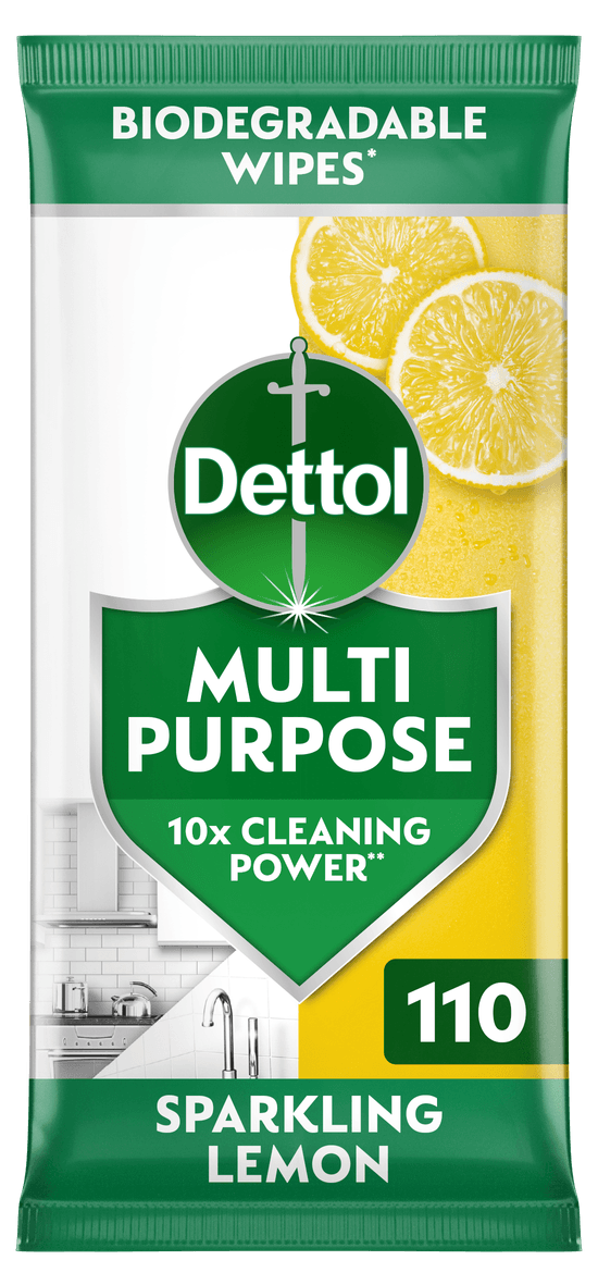 Dettol Multipurpose Cleaning Wipes Sparkling Lemon 110s
