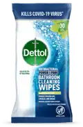 Dettol Power & Pure Bathroom Wipes 30pk