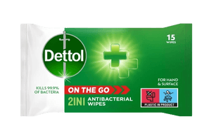 Dettol On The Go 2in1 Antibacterial Wipes
