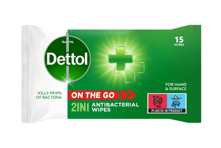 Dettol On The Go 2in1 Antibacterial Wipes