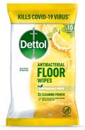Dettol Antibacterial Floor Wipes Fresh Citrus 10pk