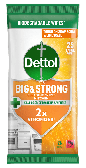 Dettol Big & Strong Kitchen Wipes 25s