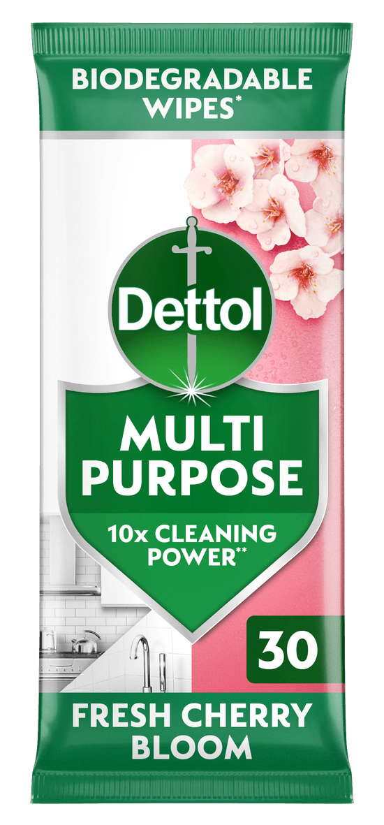 Dettol Multipurpose Cleaning Wipes Fresh Cherry Bloom 30s