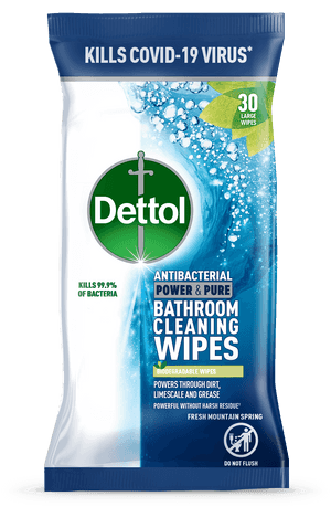 Dettol Power & Pure Bathroom Wipes