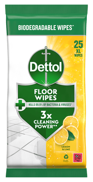 Dettol Floor Wipes Lemon & Lime 25s
